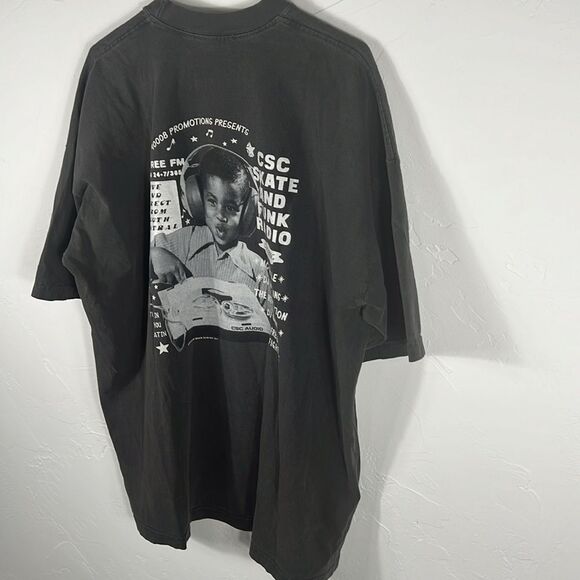 🔥Vintage CRENSHAW SKATE CLUB and FUNK RADIO Skateboard Graphic Tee 2XL -PERFECT - Picture 3 of 8